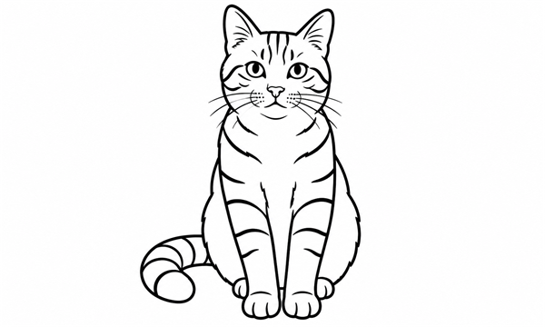 Simple portrait coloring-page detail with bold outlines and large open spaces