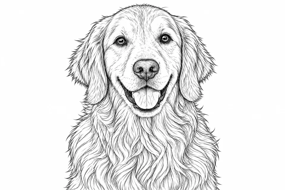 Example of detailed coloring-page lines