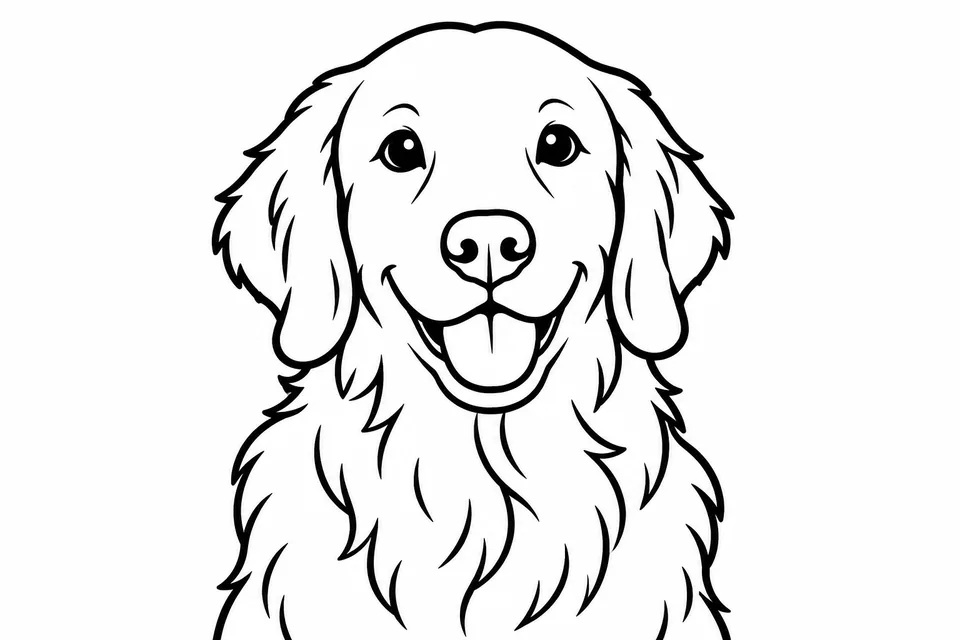 Example of simple coloring-page lines